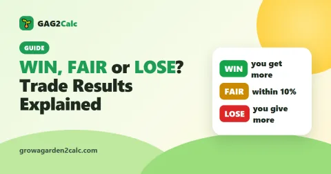 WIN, FAIR or LOSE? Grow a Garden 2 Trade Results Explained
